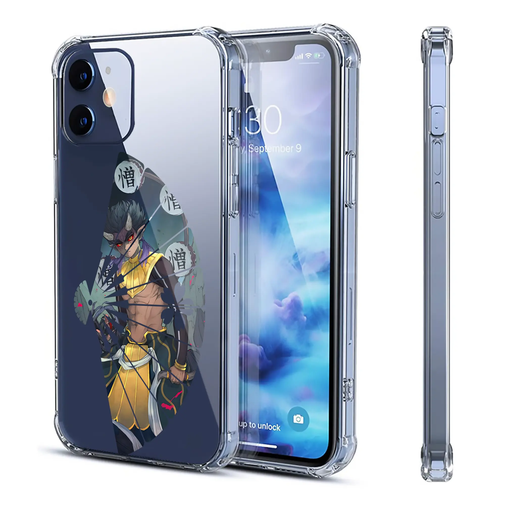 鬼滅の刃 グッズ,半天狗 - IPhone 12シリーズ対応 ・ 透明スマホケース ・ クリアソフトケース ・ TPU素材 ・ 耐衝撃 ・ 高密着 ・ 防汚 防指紋 ・ 簡単着脱